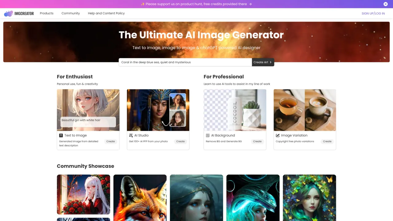 ImgcreatorAI screenshot