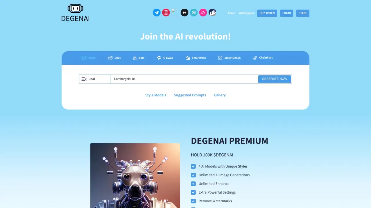 Degenai screenshot