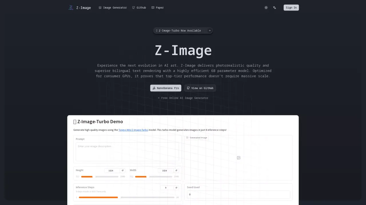 ZImage screenshot