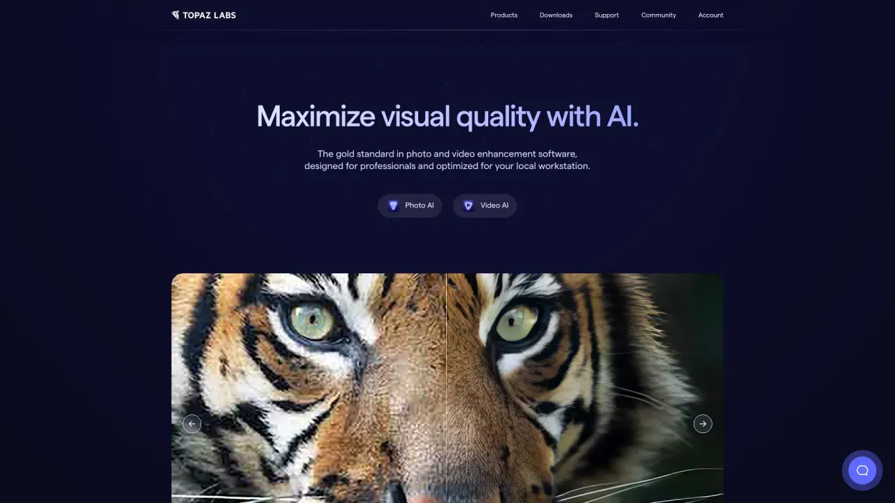 Topazlabs screenshot