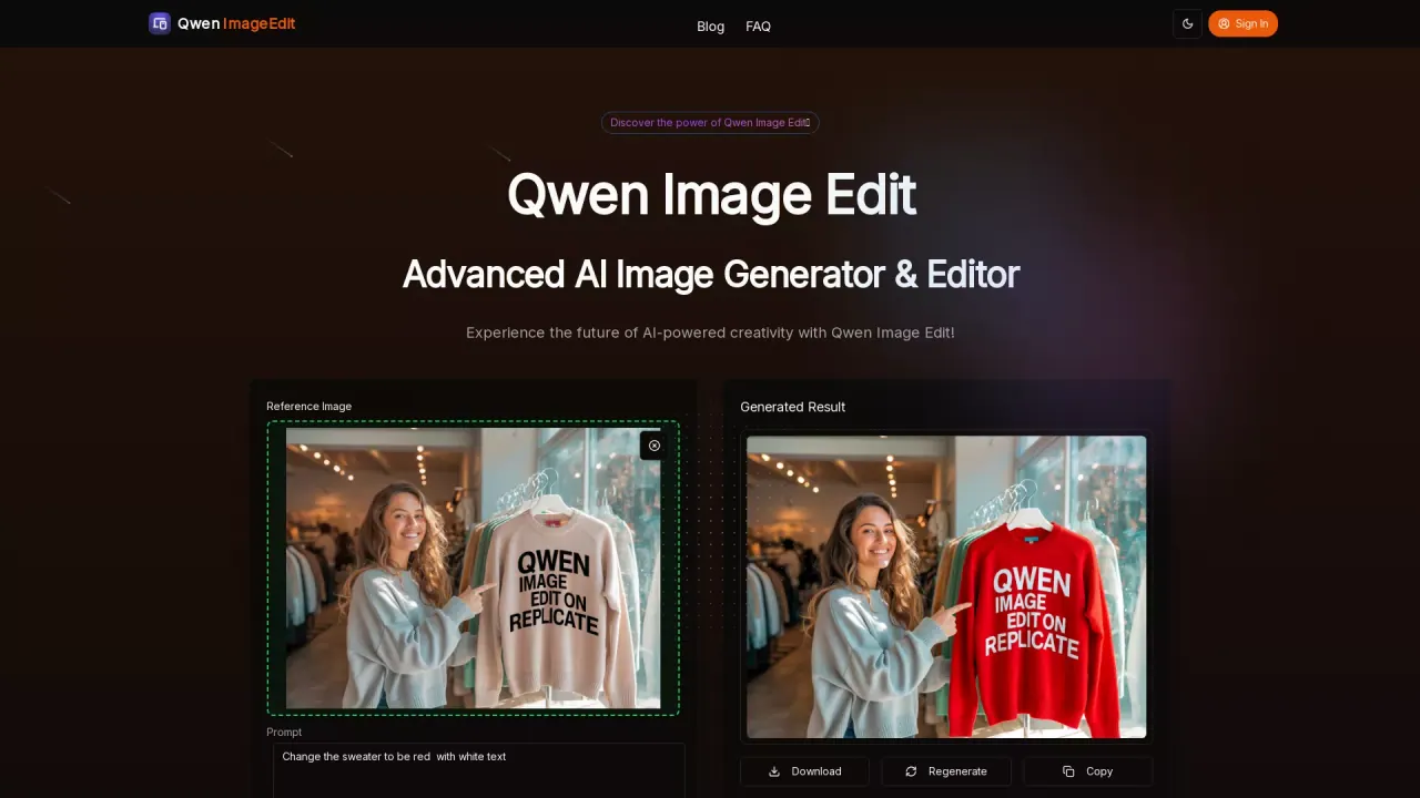 Qwen ImageEdit screenshot