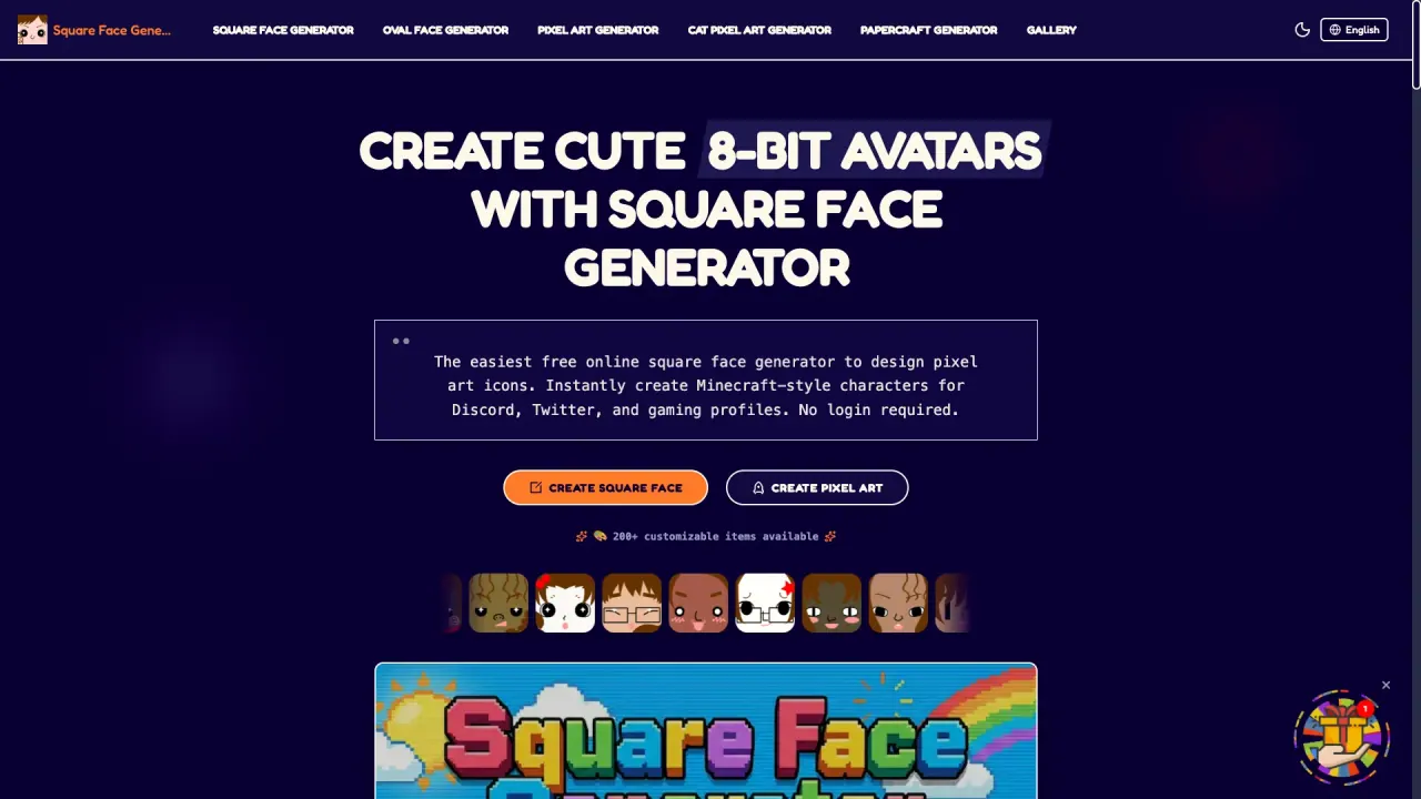 SquareFaceGenerator screenshot
