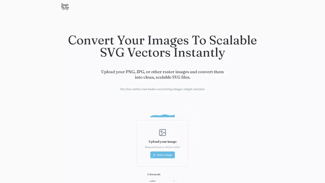 Image to SVG screenshot