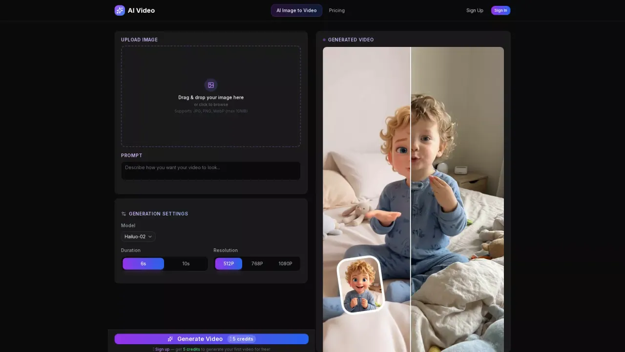 AIImageToVideo screenshot