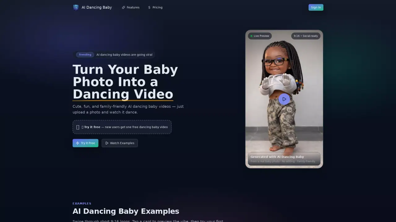 AI Dancing Baby screenshot