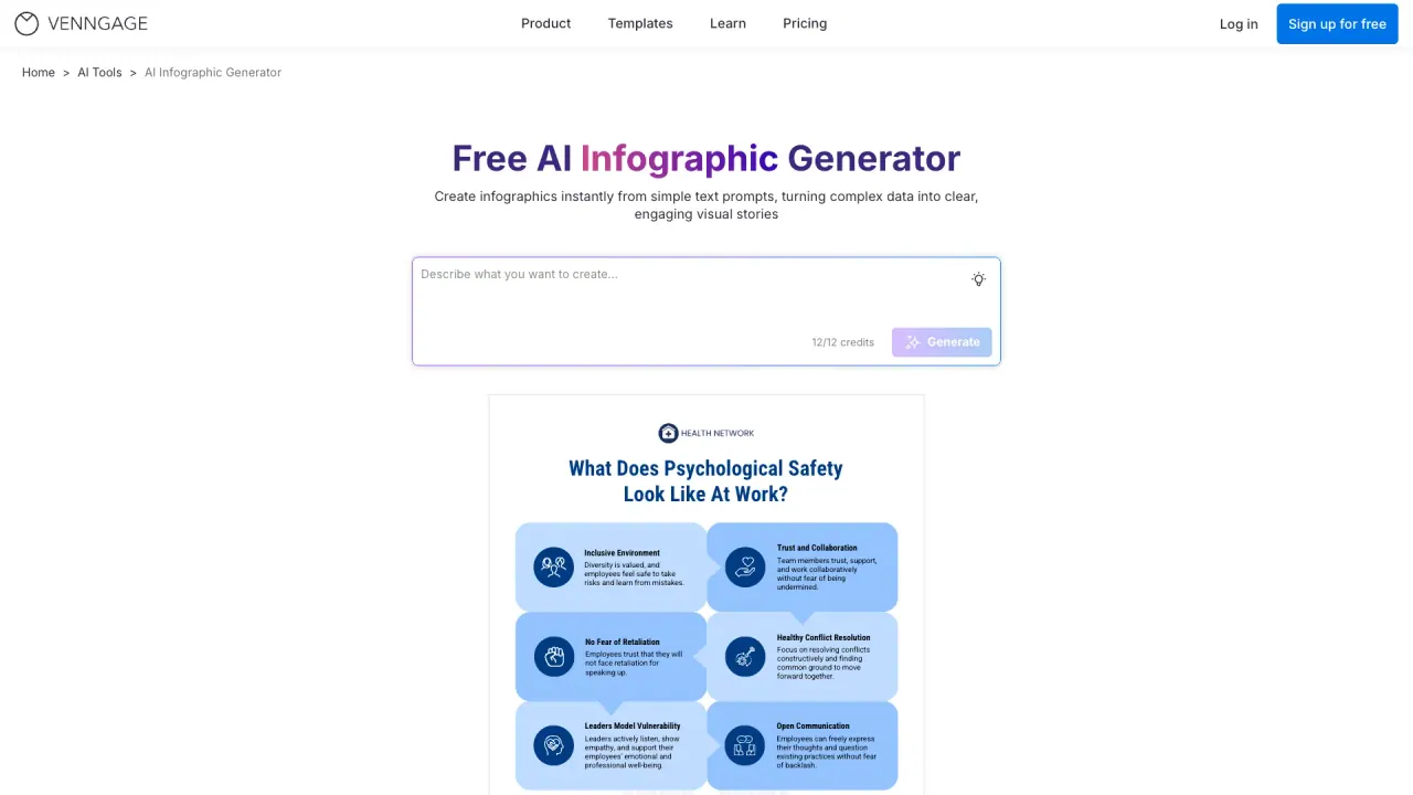 AI Infographic Generator screenshot