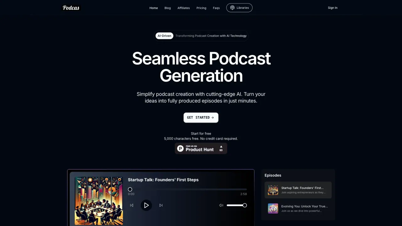 Podcas screenshot