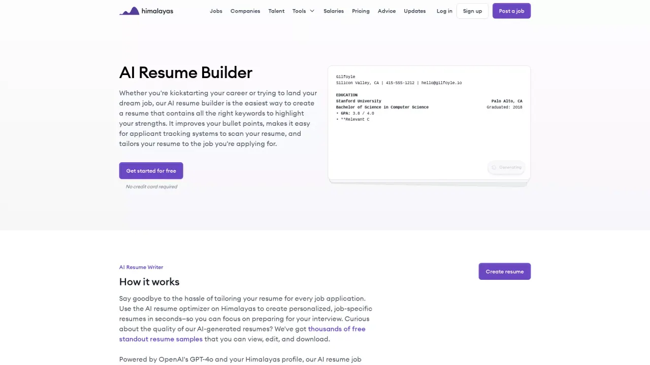 AI Resume Builder screenshot