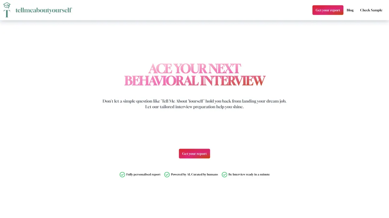 Tellmeaboutyourself screenshot