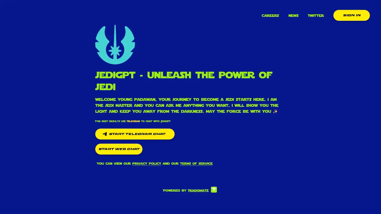Jedi GPT screenshot