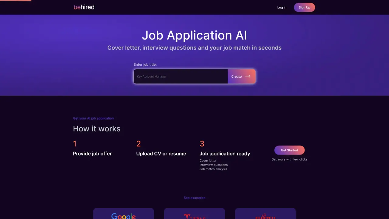 Behired screenshot