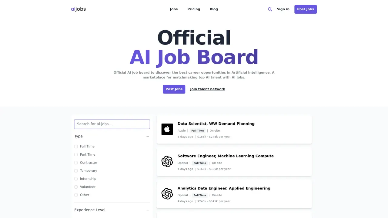 aijobs.com screenshot