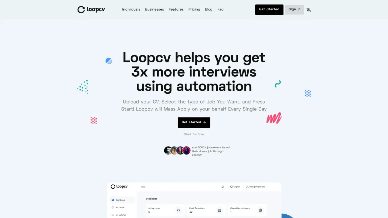 LoopCV screenshot