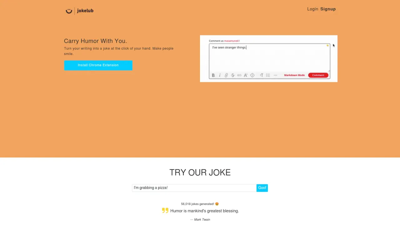 Jokelub screenshot