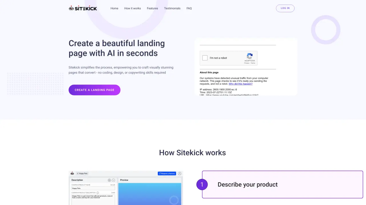 SiteKick screenshot