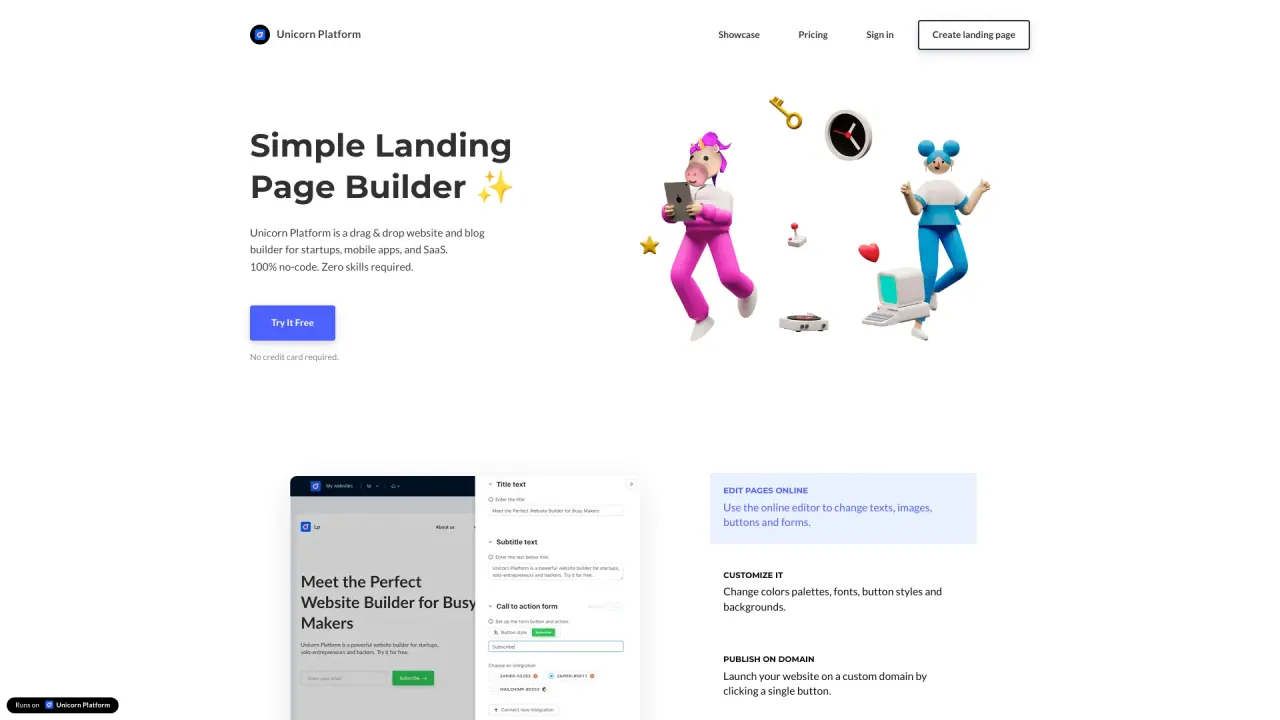 Unicornplatform screenshot
