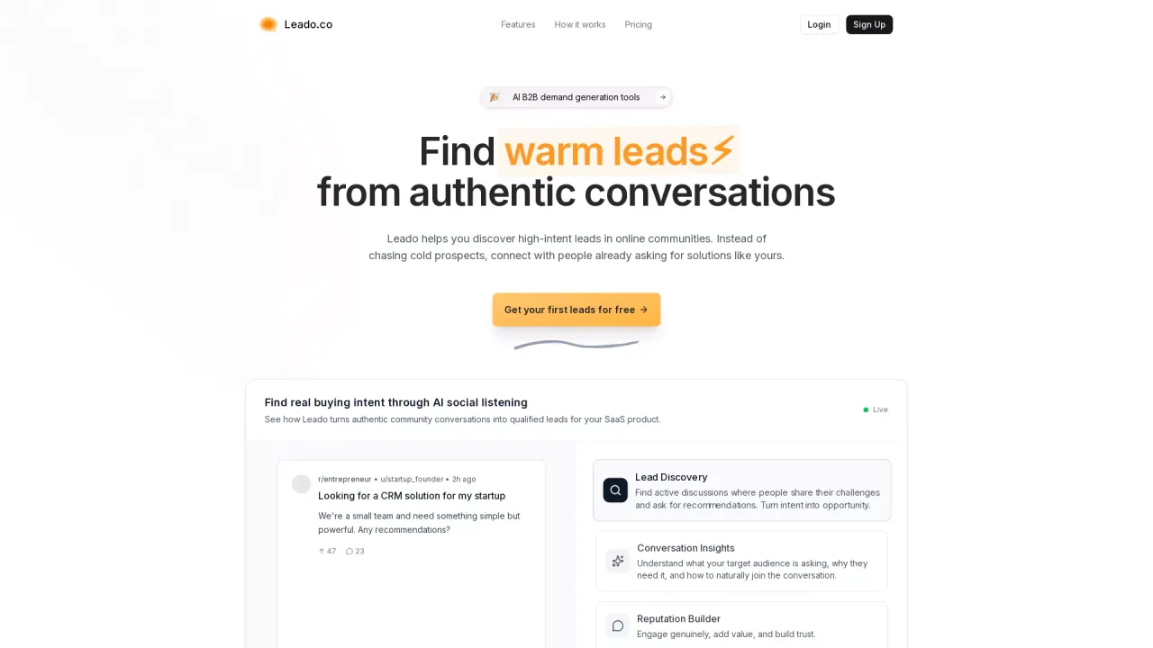 Leado screenshot