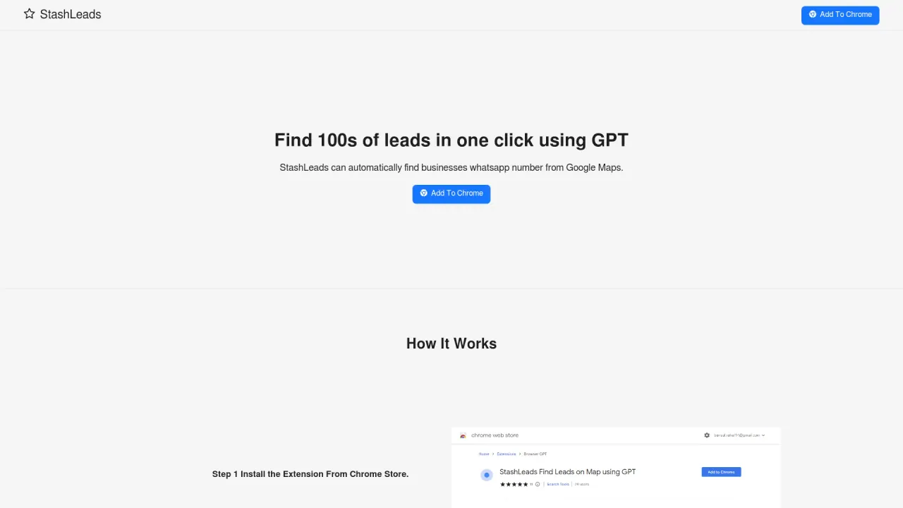 Stash Leads screenshot