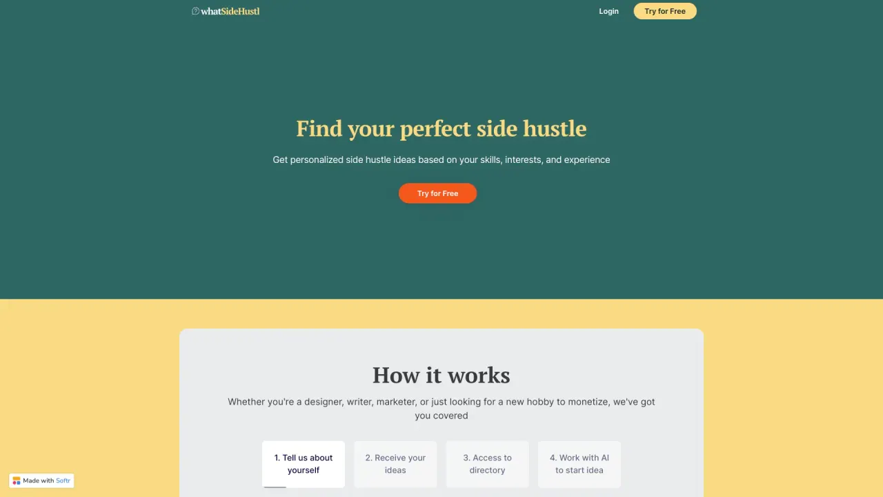 Whatsidehustl screenshot