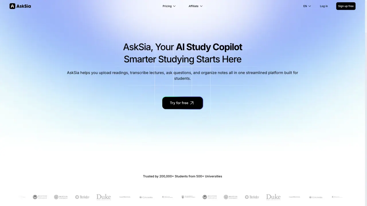 Asksia screenshot