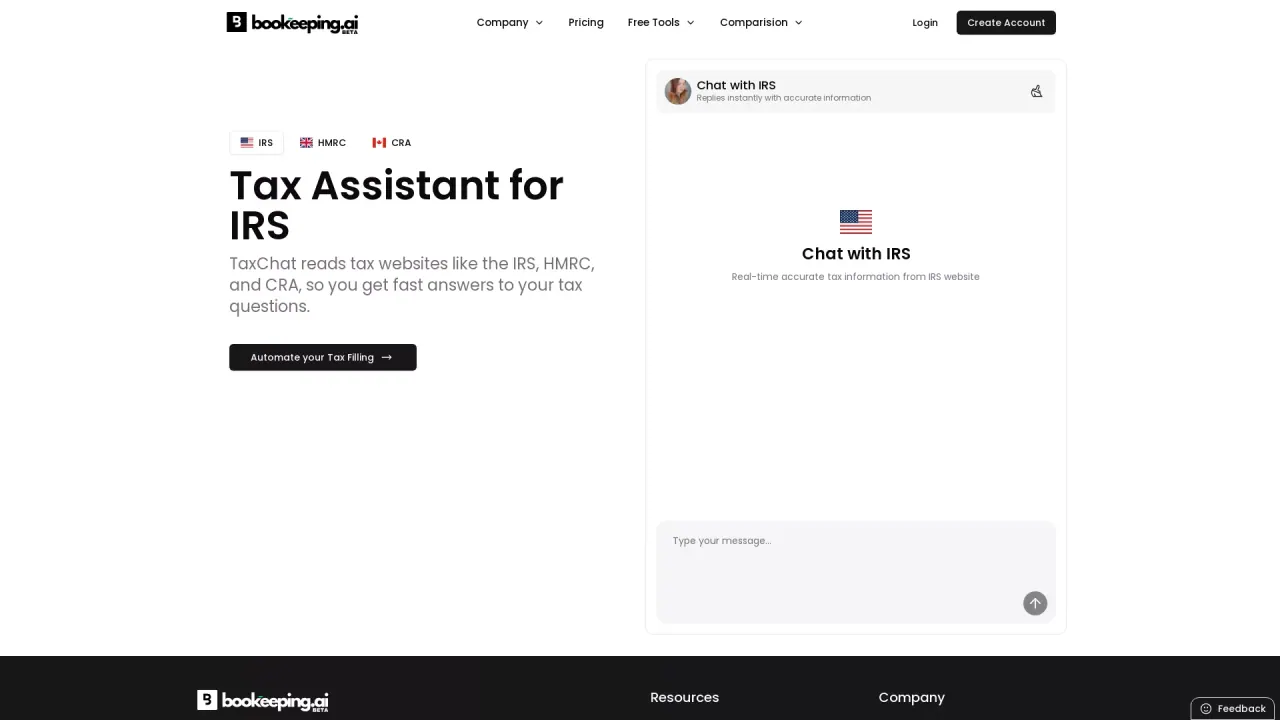 Free IRS AI Chatbot screenshot
