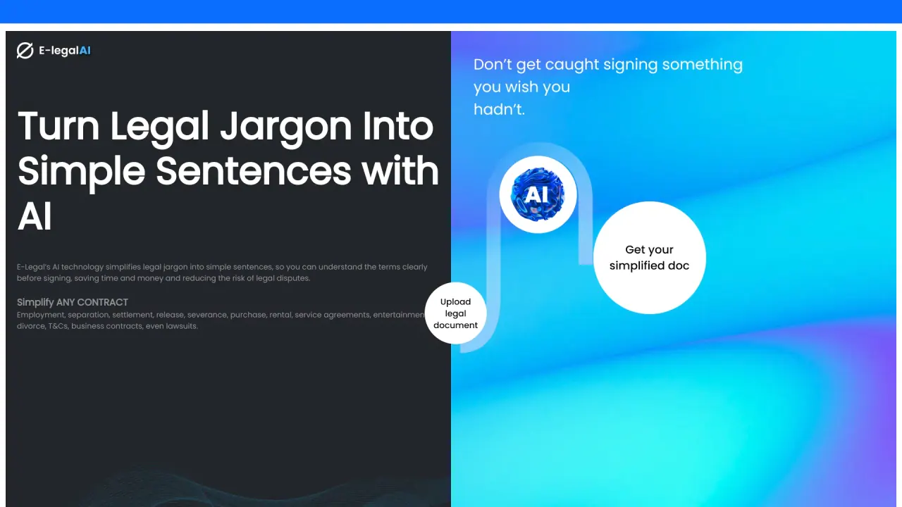 E-Legal AI screenshot