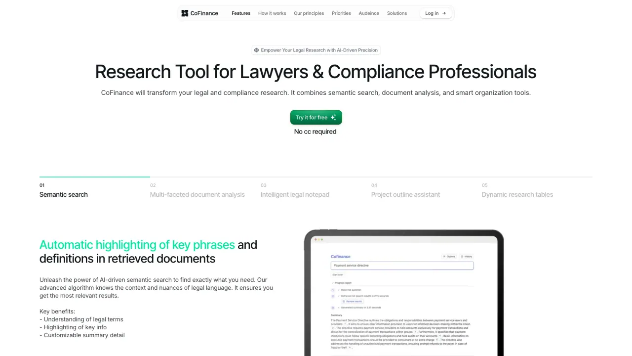 Cofinance screenshot