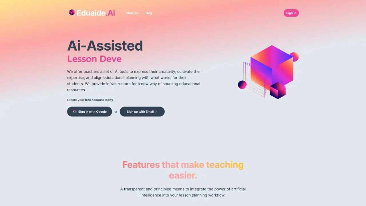Eduaide screenshot