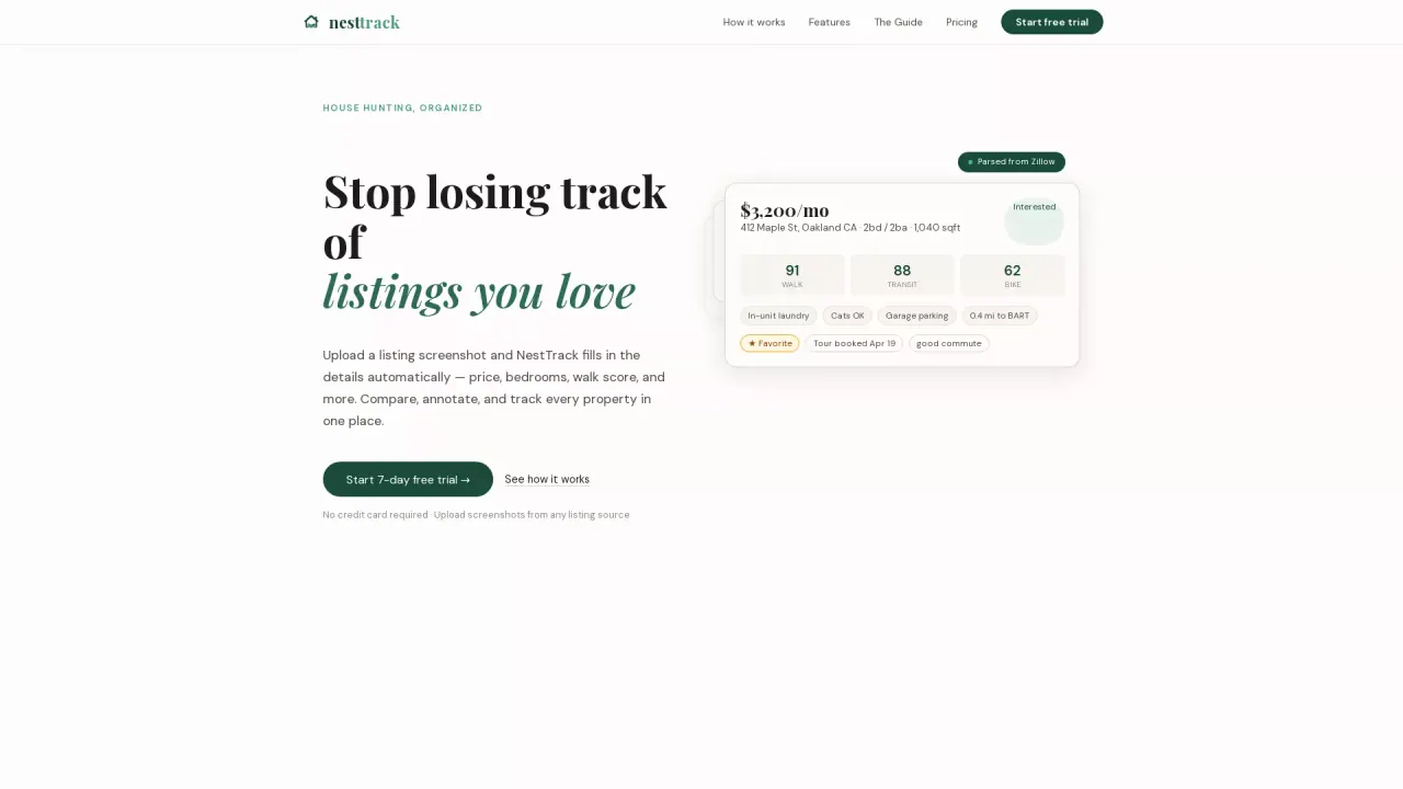 NestTrack screenshot