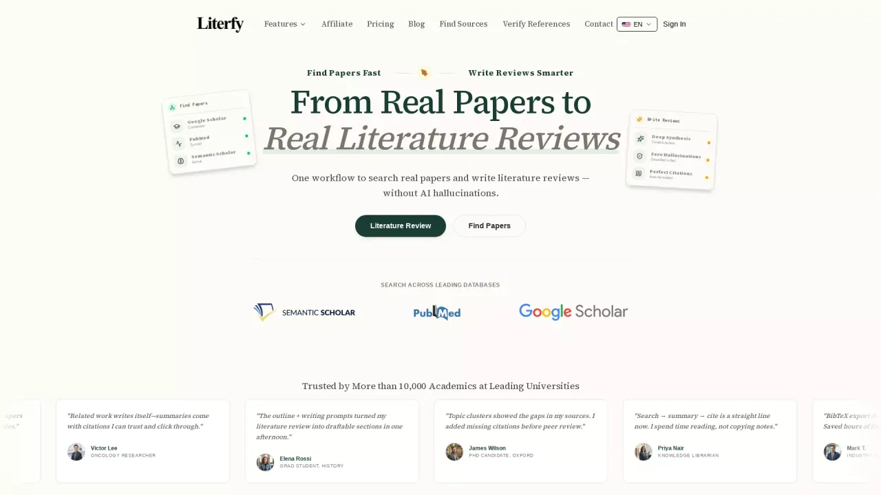 Literfy screenshot