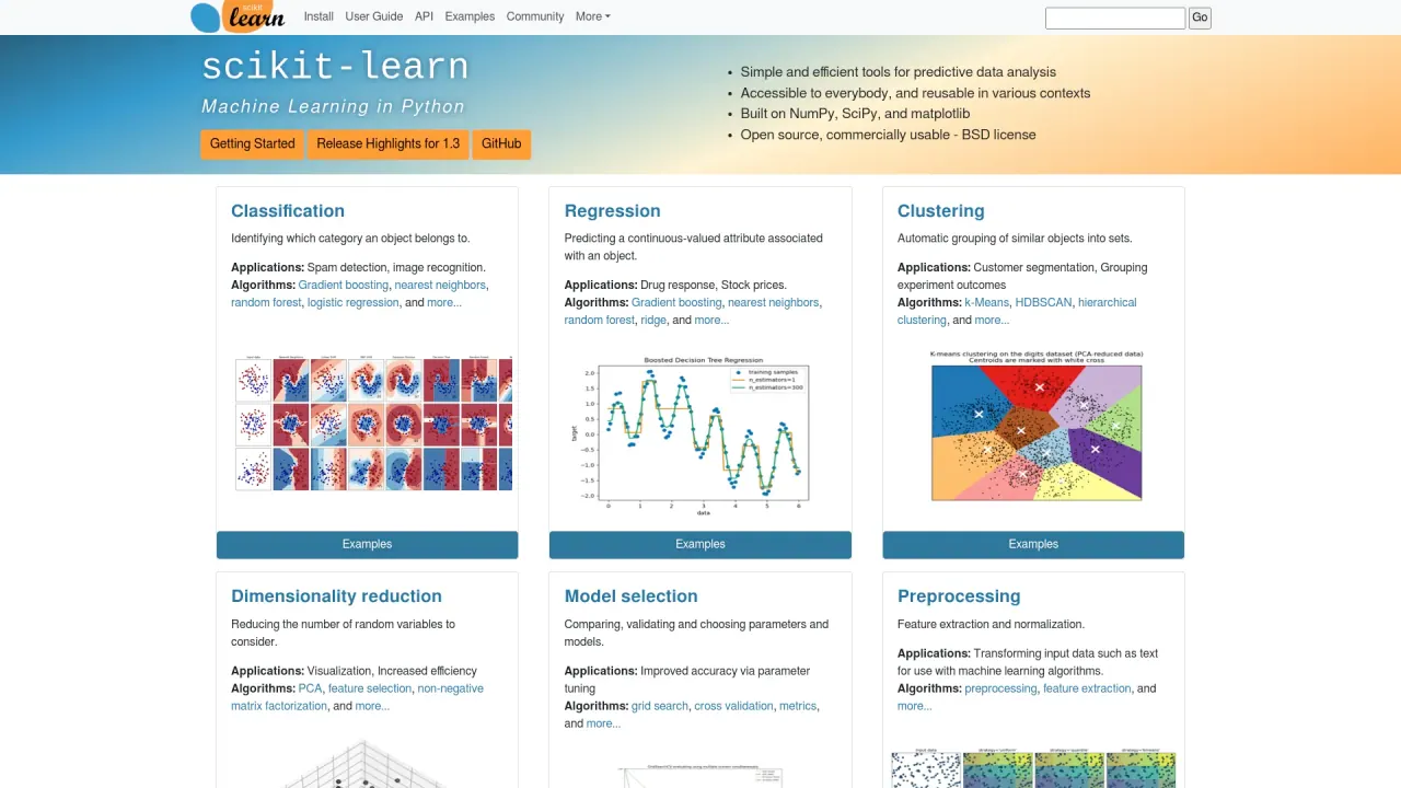 Scikit-Learn screenshot