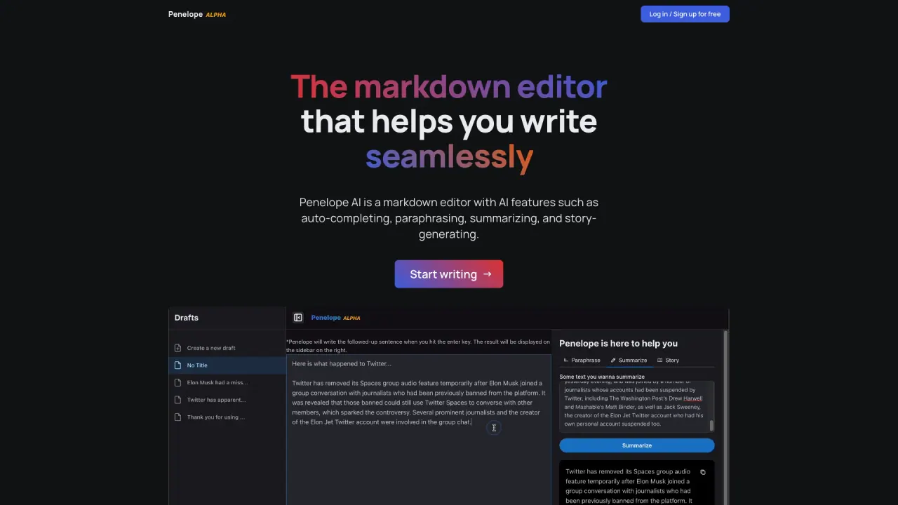 PenelopeAI screenshot