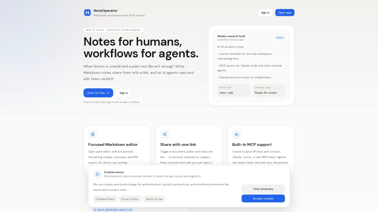 NoteOperator screenshot