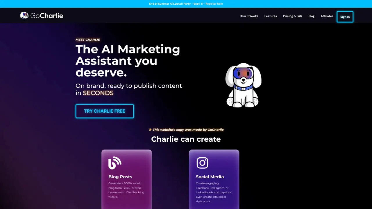 GocharlieAI screenshot