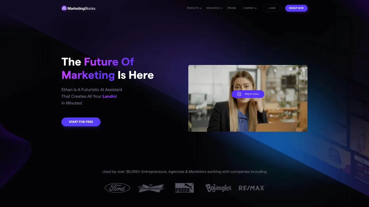 MarketingBlocksAI screenshot