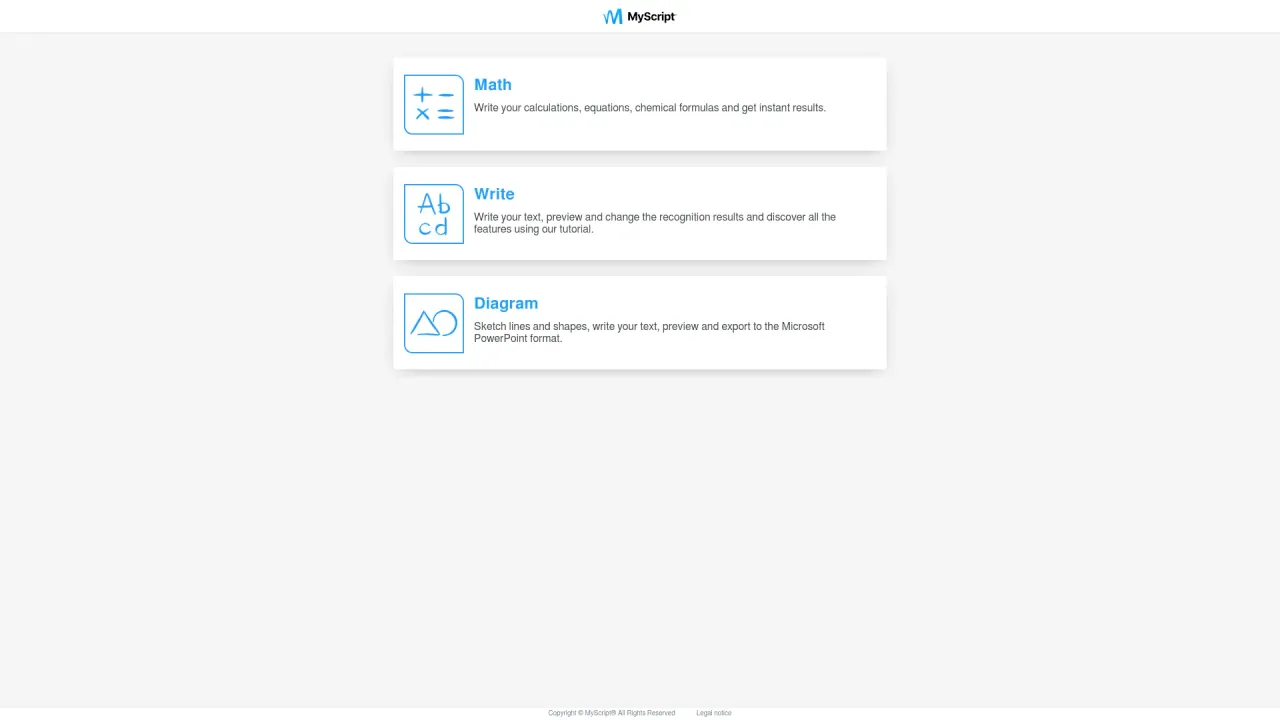 MyScript screenshot