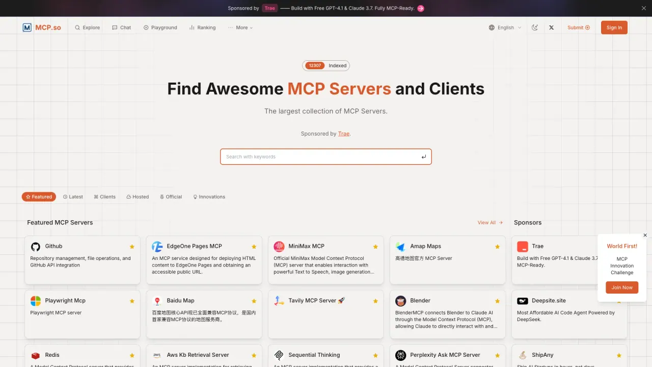 MCP.so screenshot