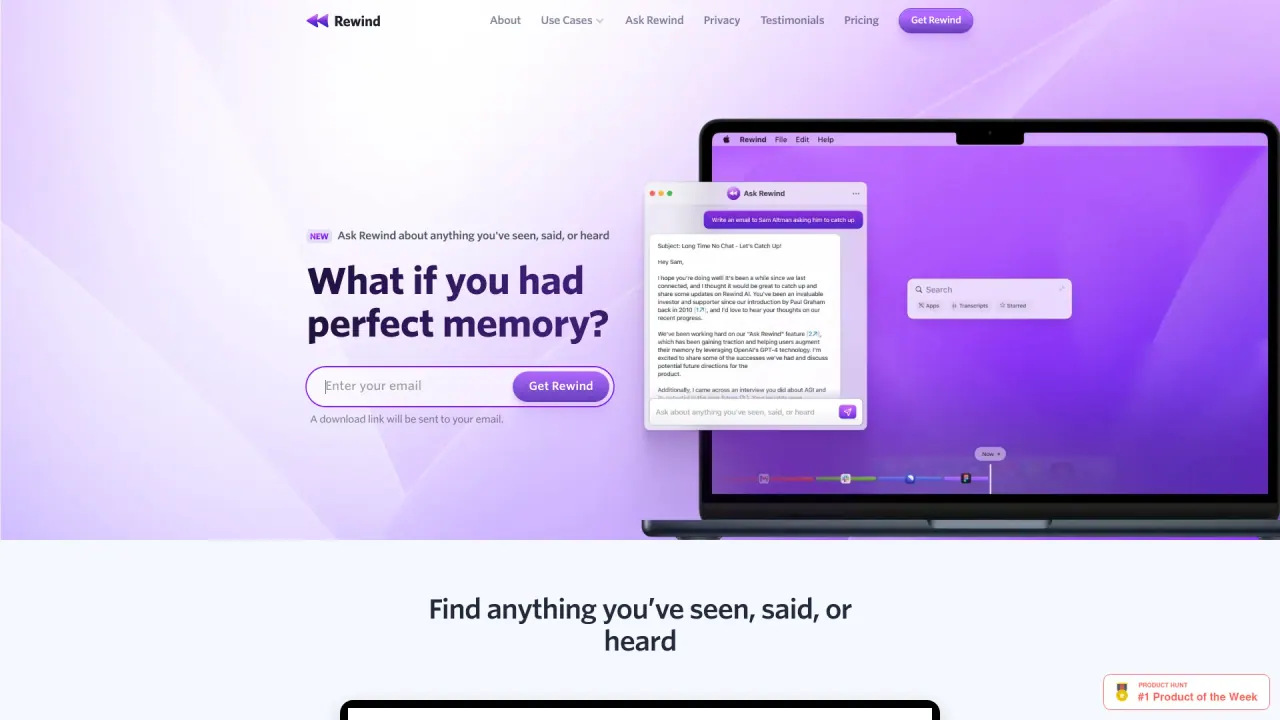 RewindAI screenshot