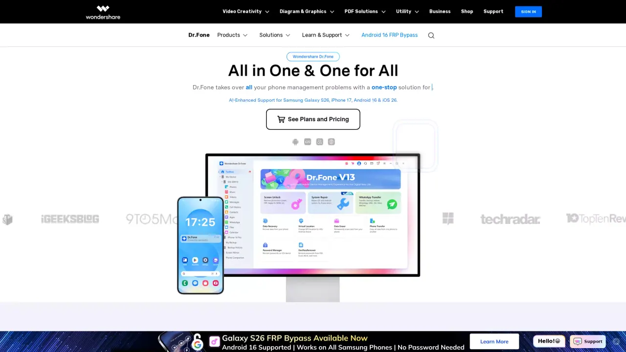 Wondershare Dr.Fone screenshot