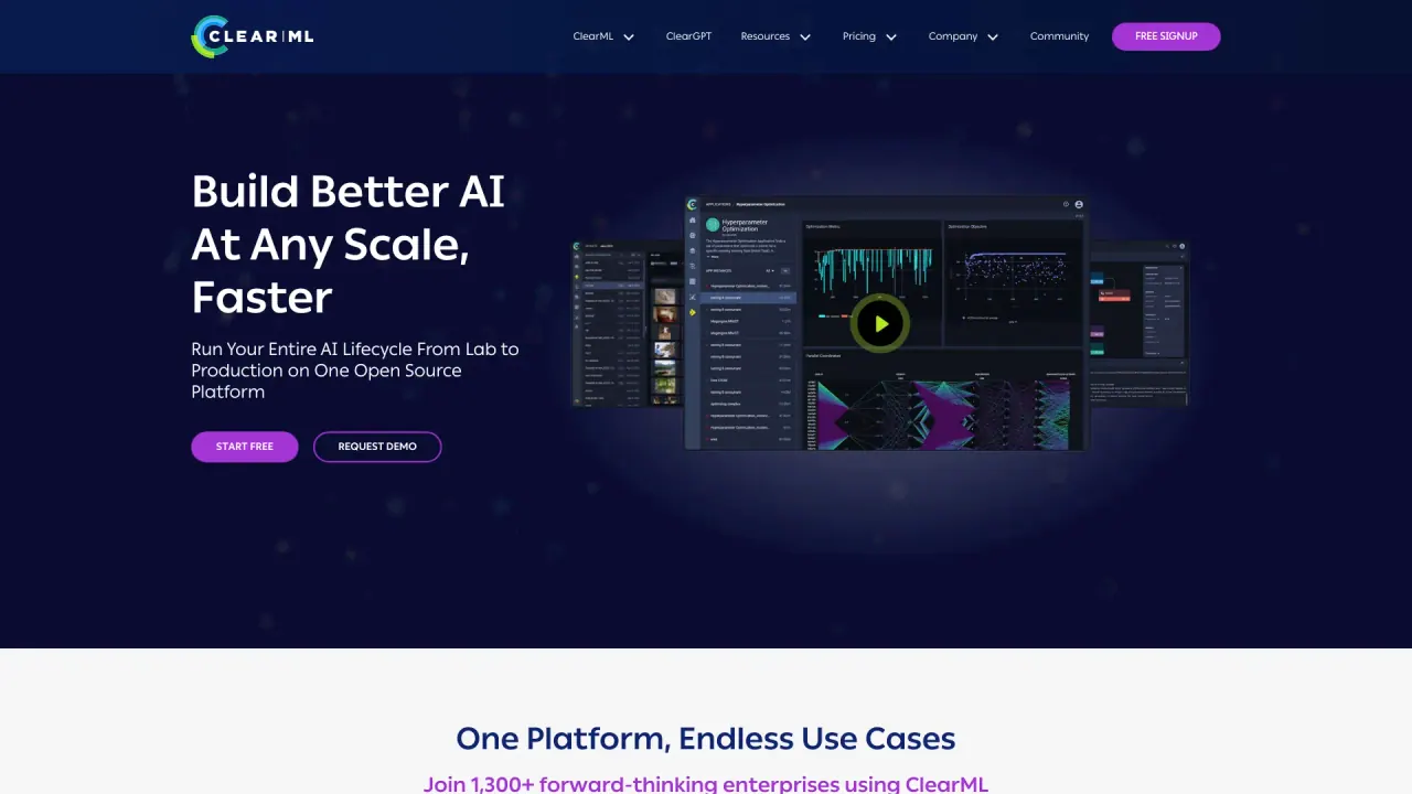 ClearML screenshot