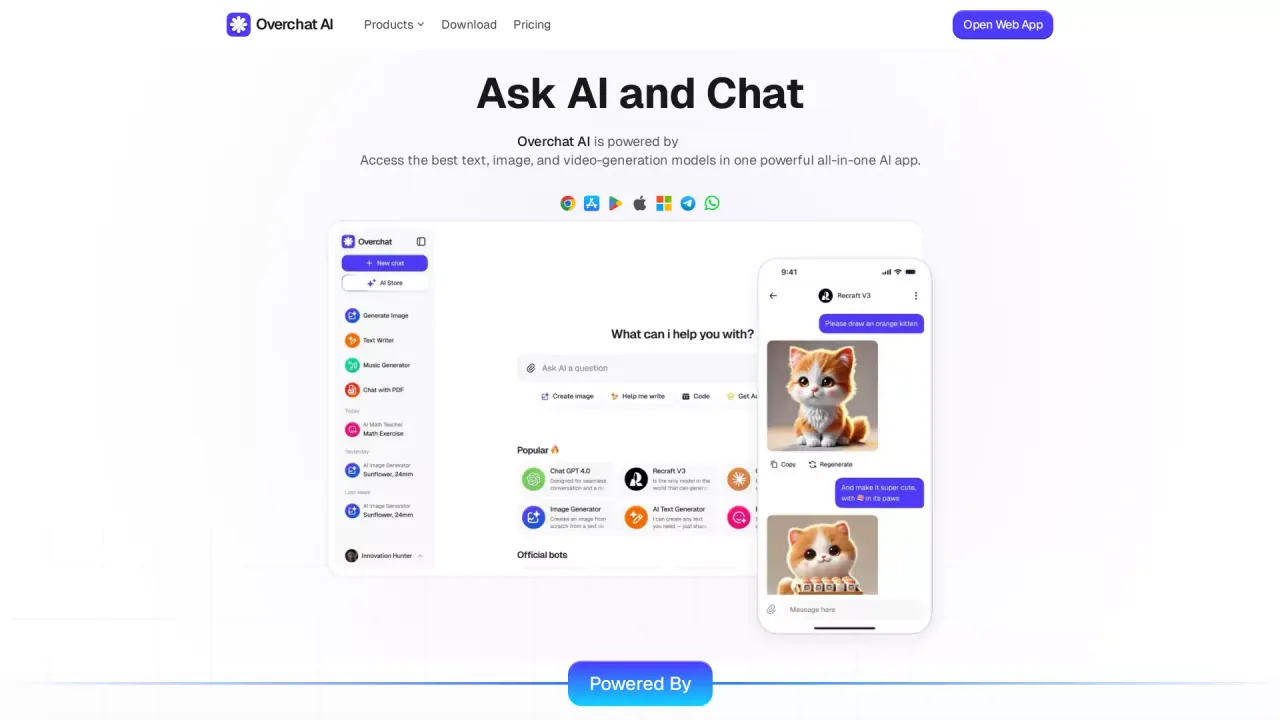 OverchatAI screenshot