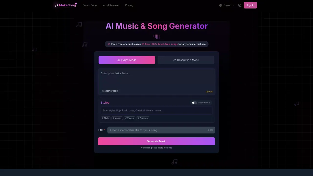 Make Song screenshot