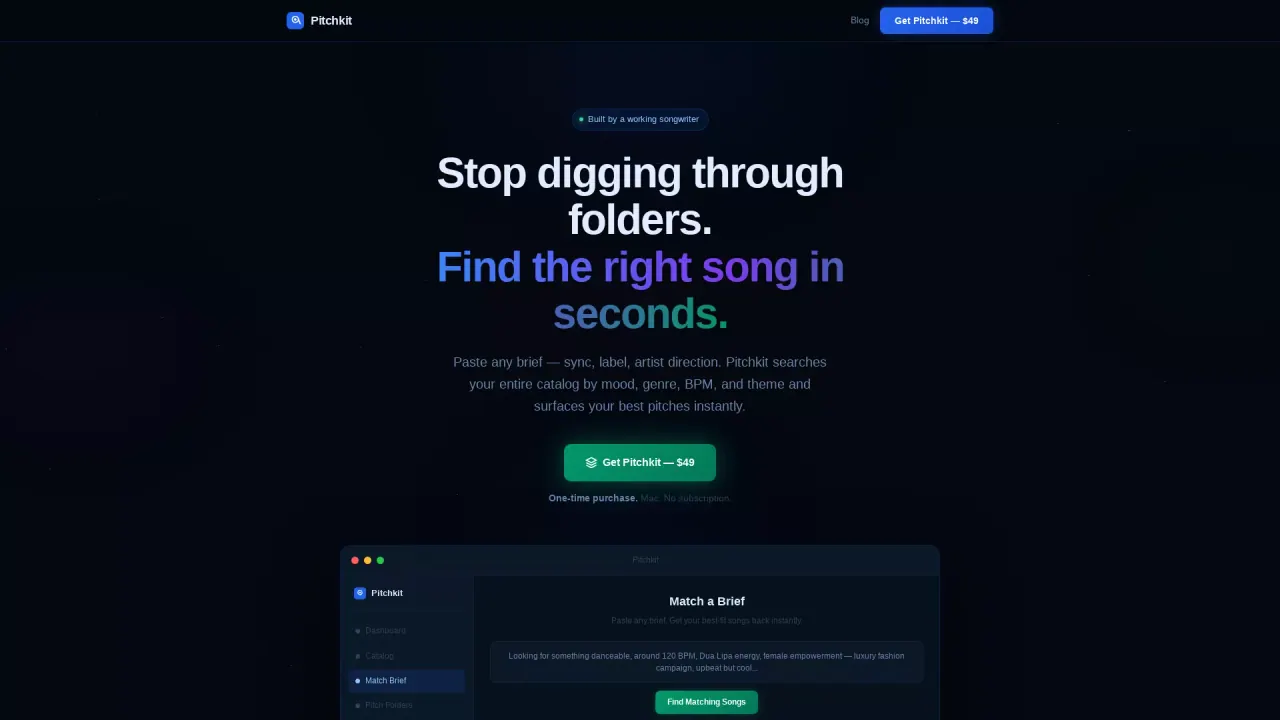 Pitchkit screenshot