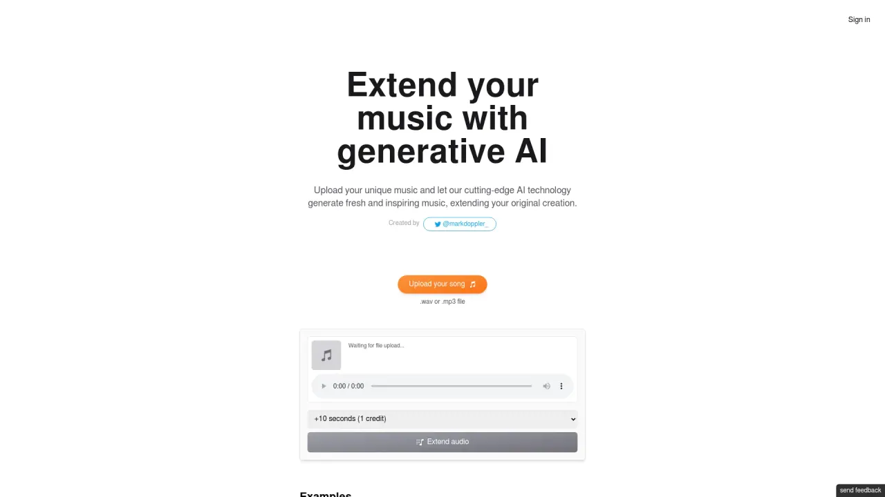 ExtendMusicAI screenshot