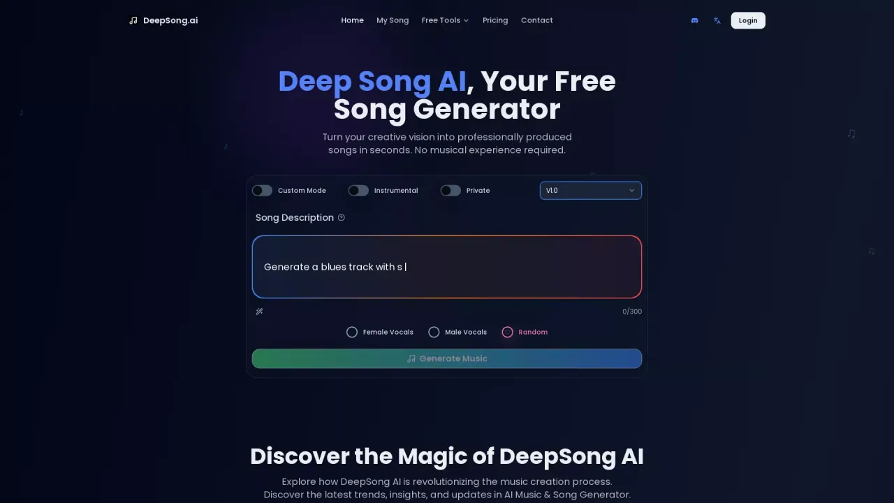 DeepSongAI screenshot
