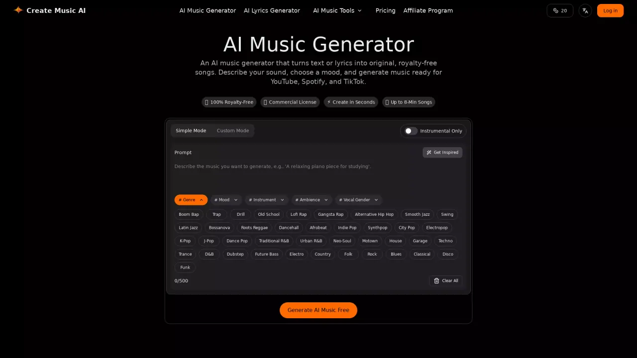 CreateMusicAI screenshot