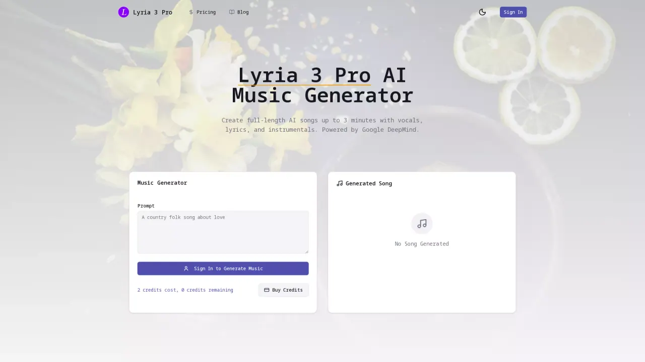 Lyria3Pro screenshot