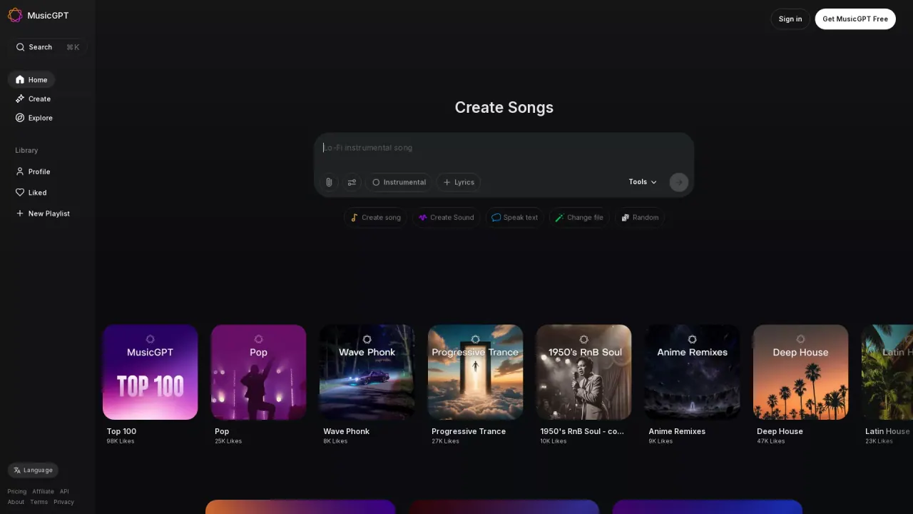 MusicGPT screenshot