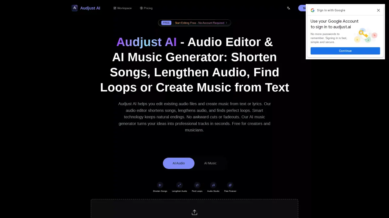 AudjustAI screenshot