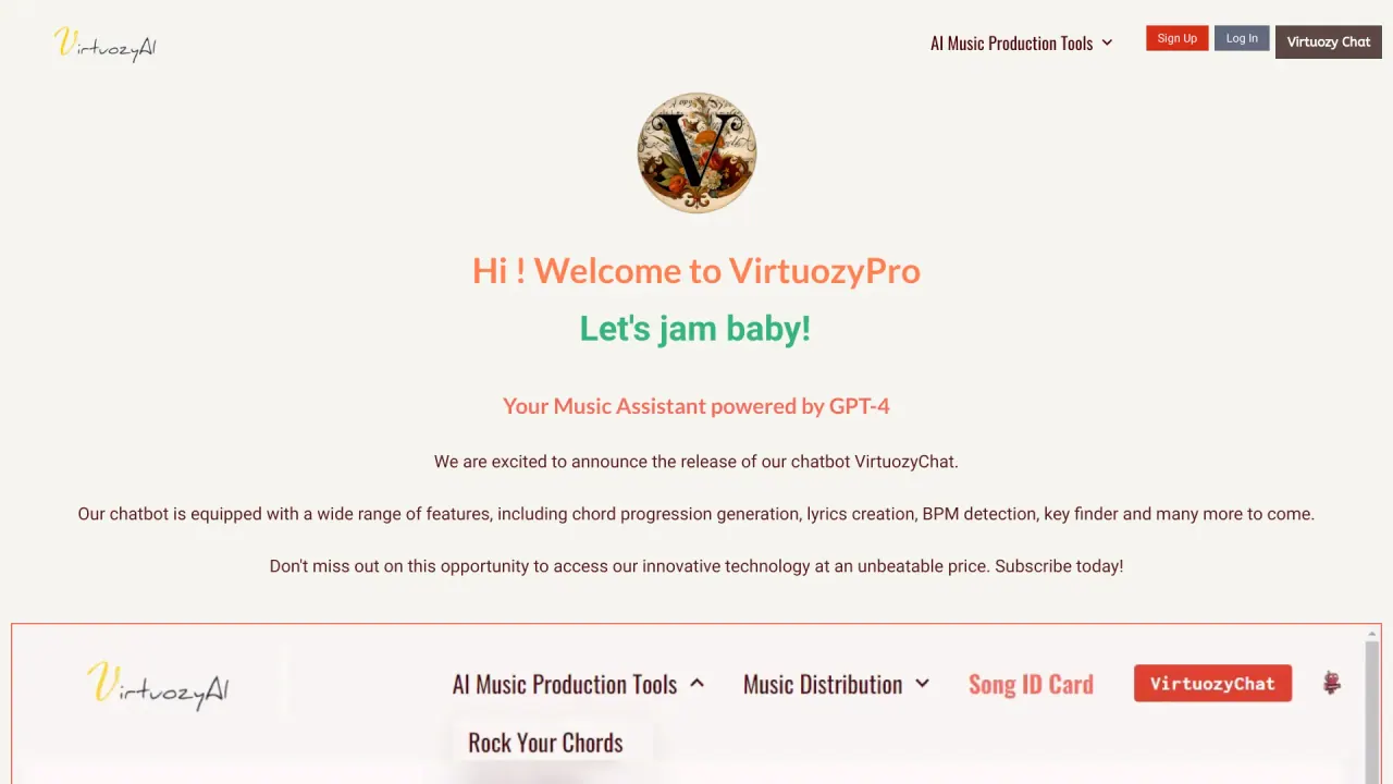 VirtuozyAI screenshot